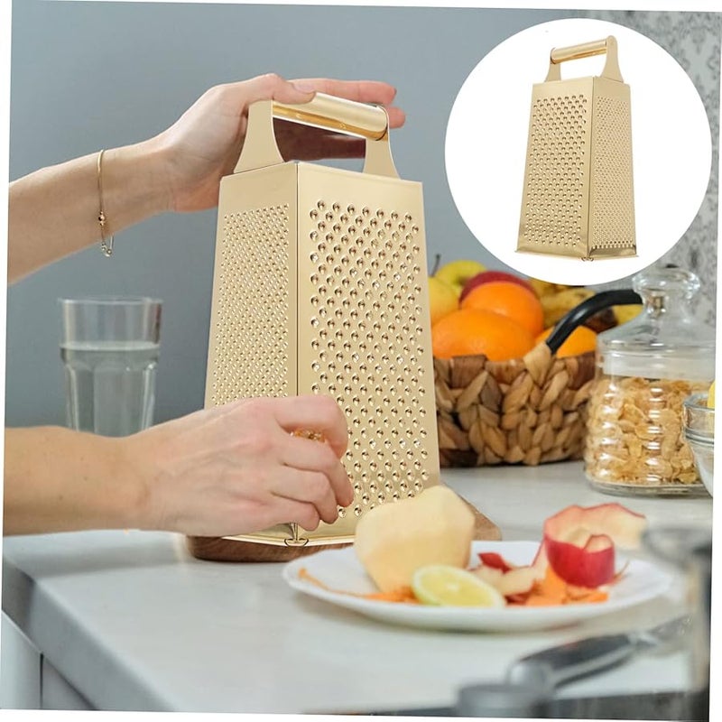 Stainless Steel Grater For Vegetables Cheese And Fruit With Non Slip Handle Easy Storage - Image 3